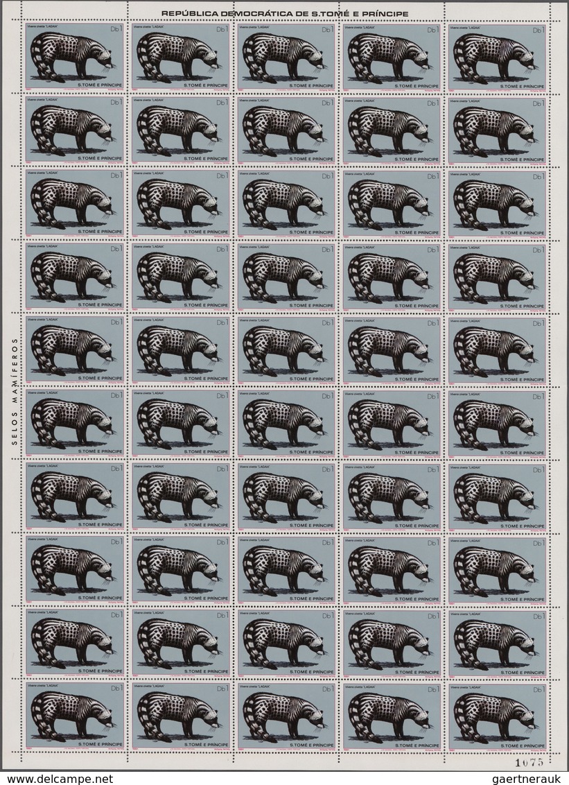 Thematik: Tiere-Säugetiere / Animals-mammals: 1981, Sao Thome And Principe, Complete Set Of Six In C - Sonstige & Ohne Zuordnung