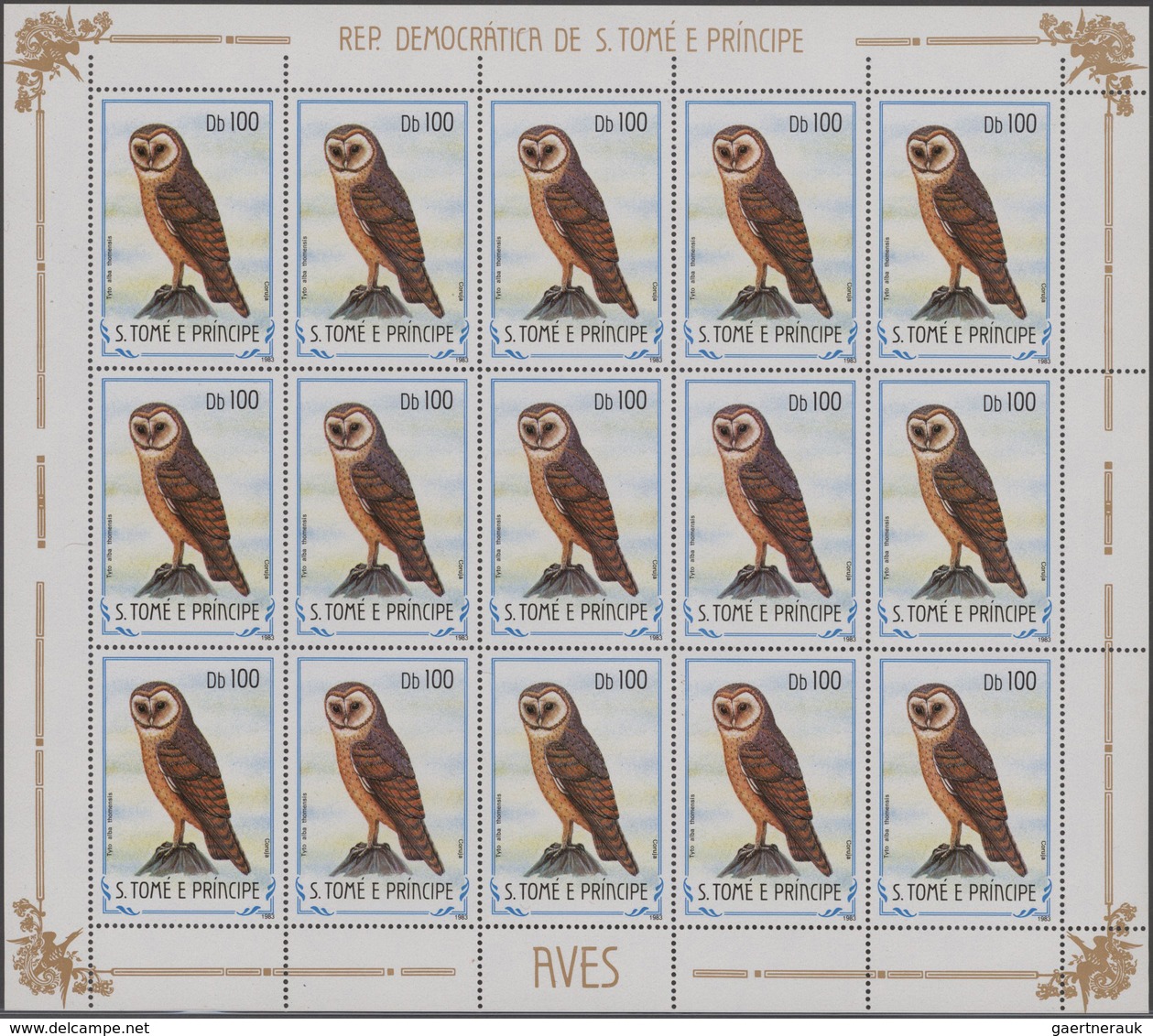 Thematik: Tiere-Vögel / Animals-birds: 1983, Sao Thome And Principe, Complete Set Of 22 In Miniature - Autres & Non Classés