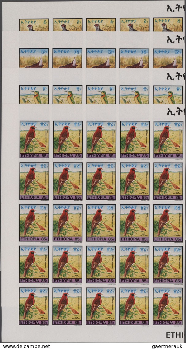 Thematik: Tiere-Vögel / Animals-birds: 1985, Ethiopia. BIRDS. Complete Set (4 Values) In IMPERFORATE - Autres & Non Classés