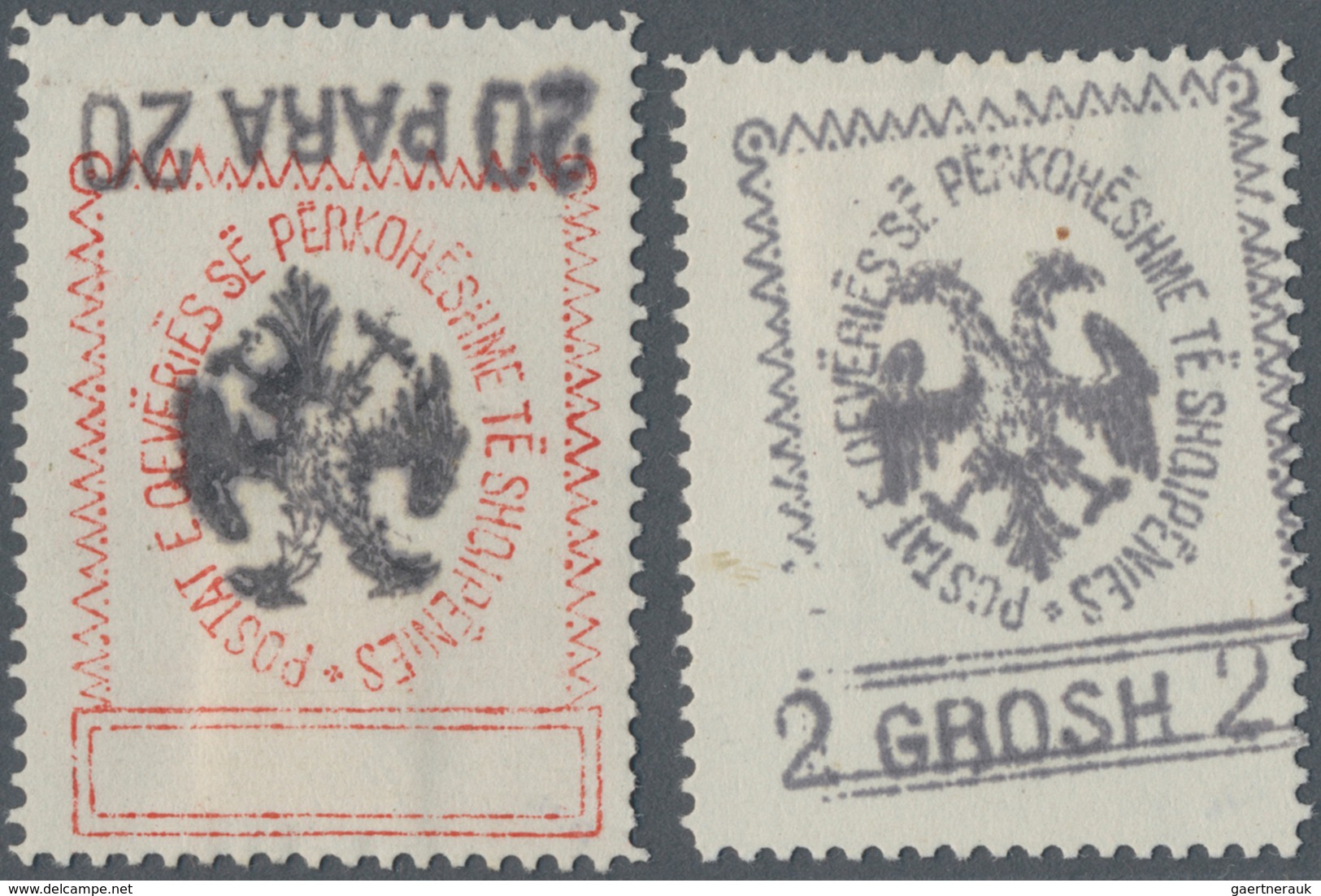 Albanien: 1913, 1st Anniversary Of Independence, Unused Lot Of Specialities: 20pa. With Inverted Imp - Albanien