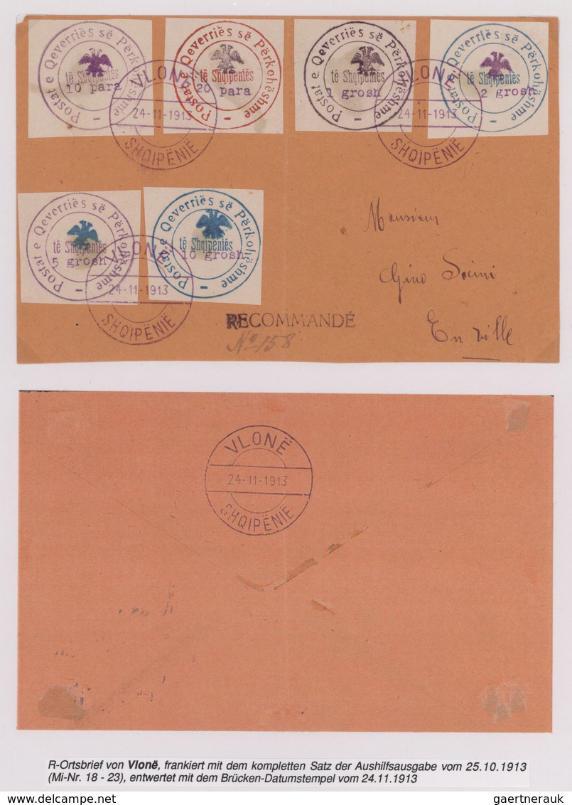 Albanien - Besonderheiten: 1912/1918 Ca., ALBANIA LOCAL ISSUES AND SPECIALITIES: Comprehensive Speci - Albania