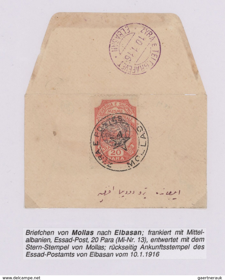 Albanien - Besonderheiten: 1912/1918 ca., ALBANIA LOCAL ISSUES AND SPECIALITIES: comprehensive speci