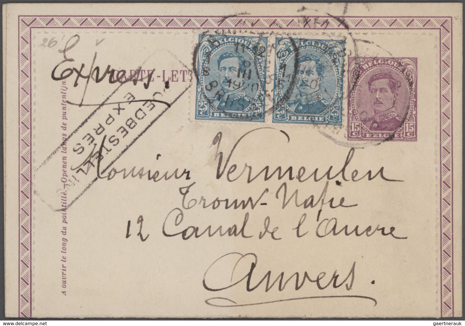 Belgien - Ganzsachen: 1871/1939 Collection Of About 330 Unused And Used Postal Stationeries In Large - Autres & Non Classés