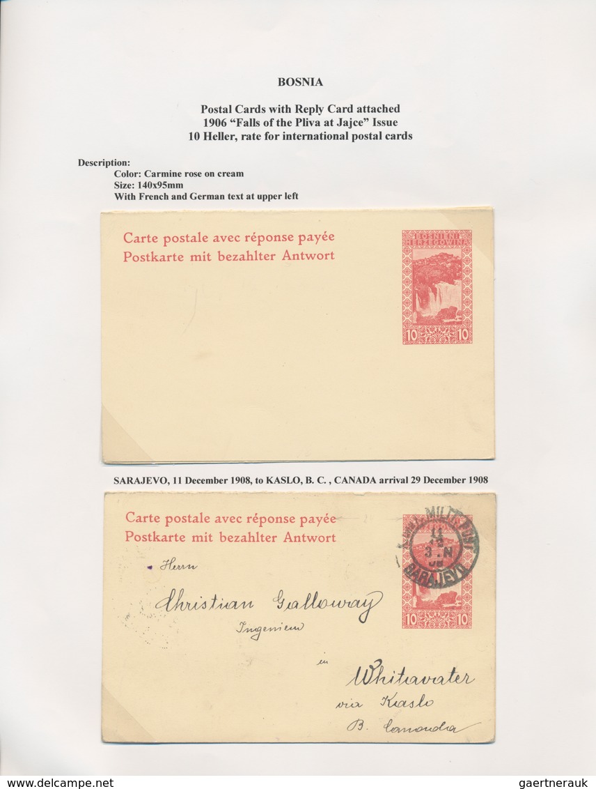 Bosnien Und Herzegowina (Österreich 1879/1918): STATIONERIES 1879/1918, Specialised Collection Of Ap - Bosnien-Herzegowina