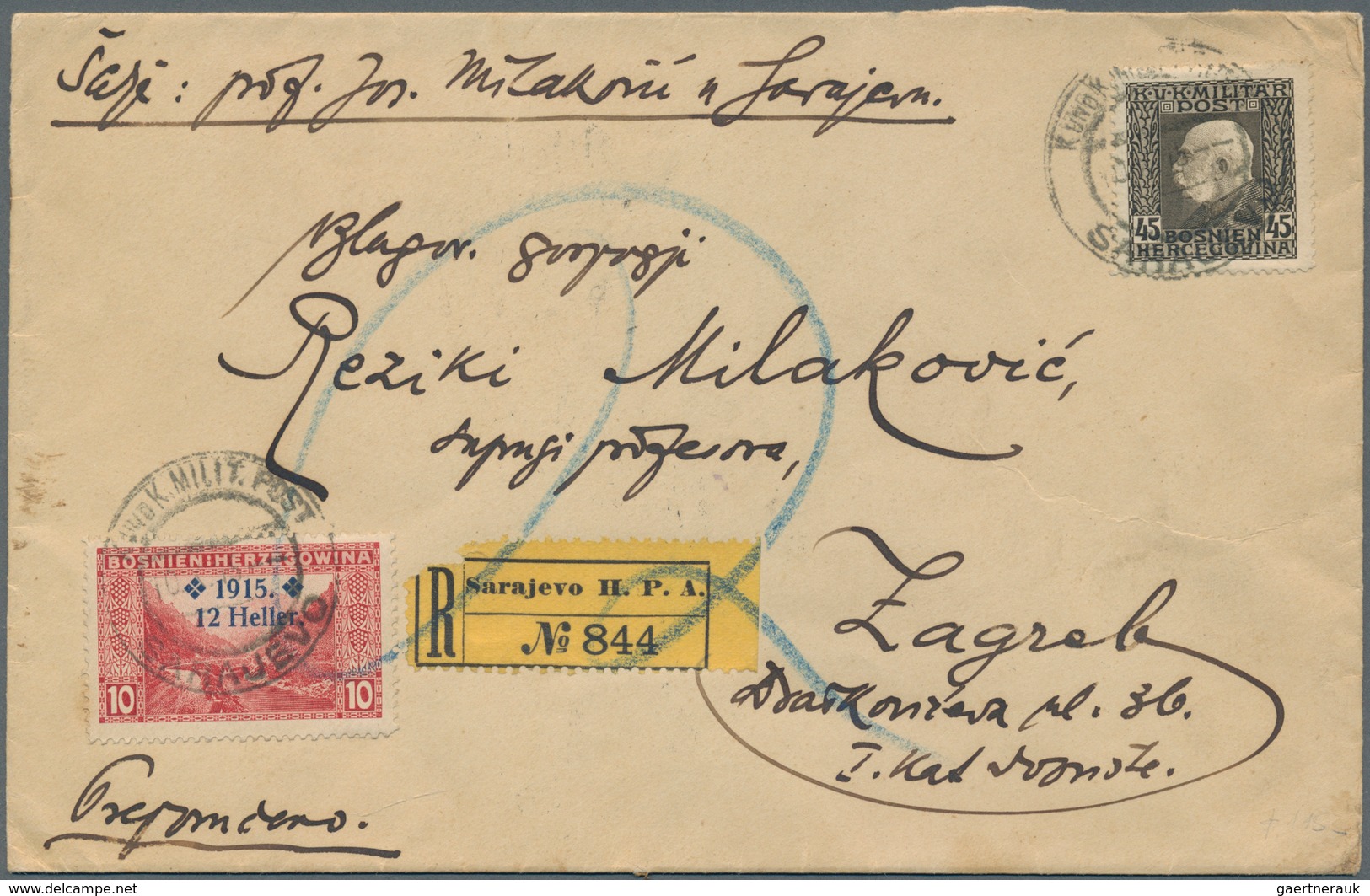 Bosnien und Herzegowina: 1874/1918 (ca). toller Bestand von nur besseren Einzelstücken, dabei Paketk