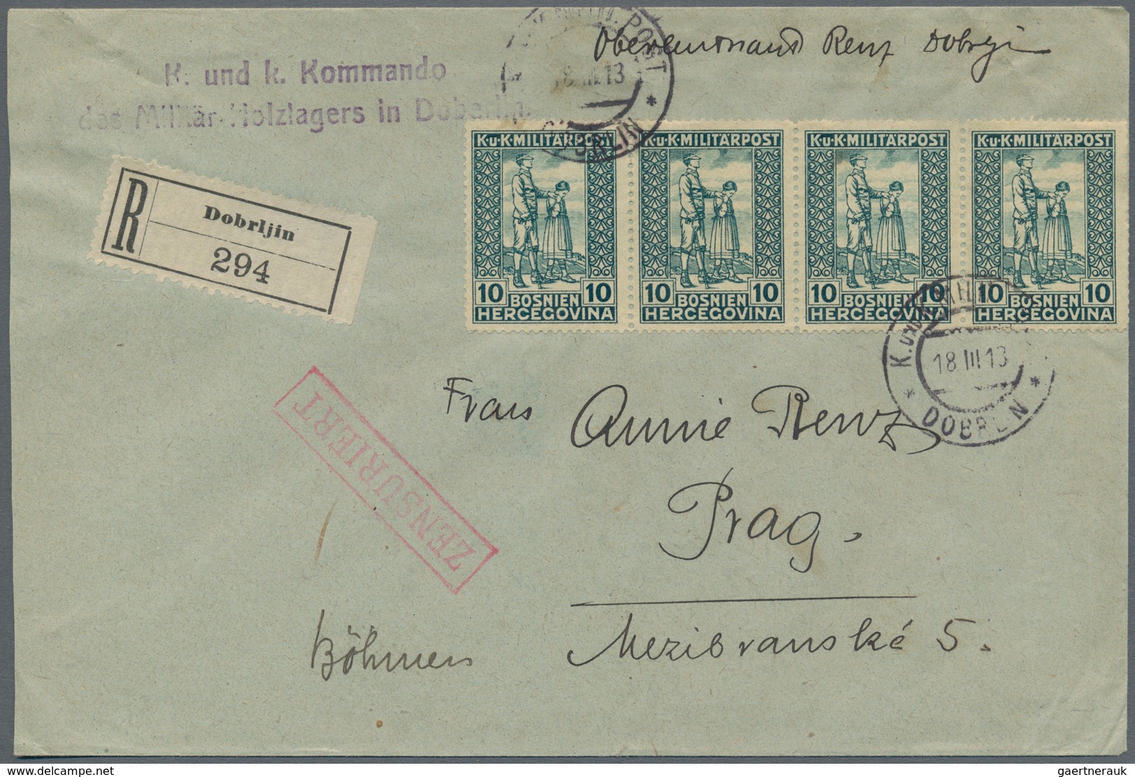 Bosnien und Herzegowina: 1874/1918 (ca). toller Bestand von nur besseren Einzelstücken, dabei Paketk