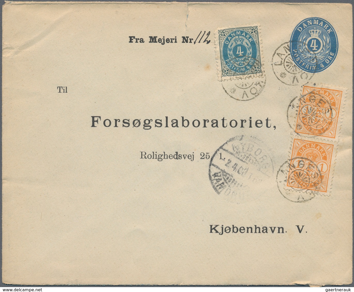 Dänemark: 1852-1980, vielseitiger Posten mit über 200 Briefen, Belegen und Ganzsachen, dabei auch be