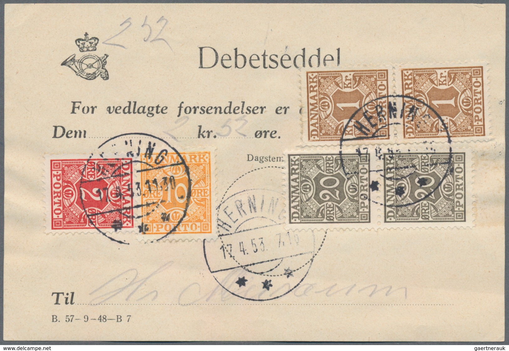 Dänemark: 1870/1995, Holding Of Ca. 200 Letters, Cards And Postal Stationery, Incl. Registered Mail, - Cartas & Documentos
