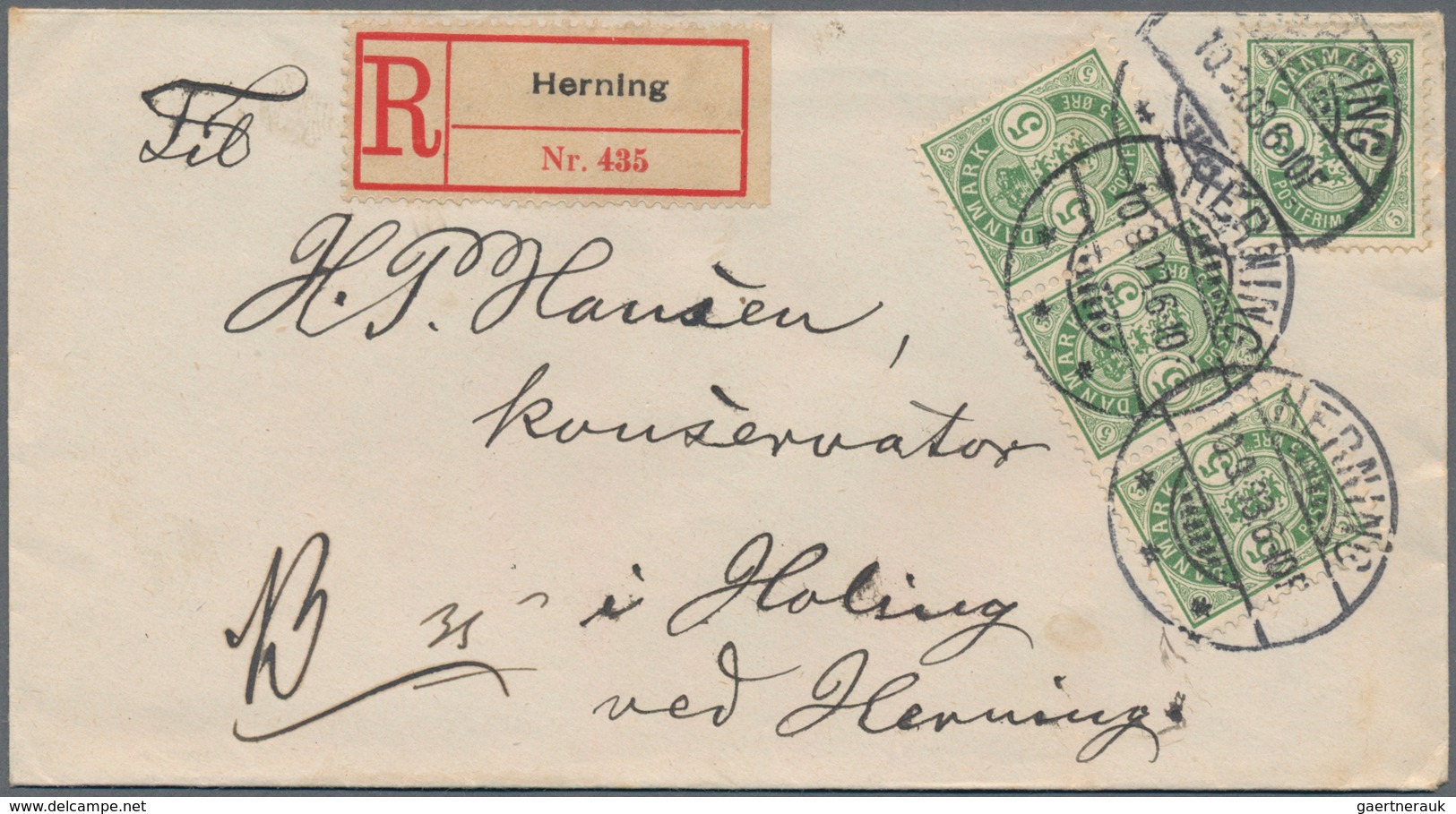 Dänemark: 1870/1995, Holding Of Ca. 200 Letters, Cards And Postal Stationery, Incl. Registered Mail, - Storia Postale