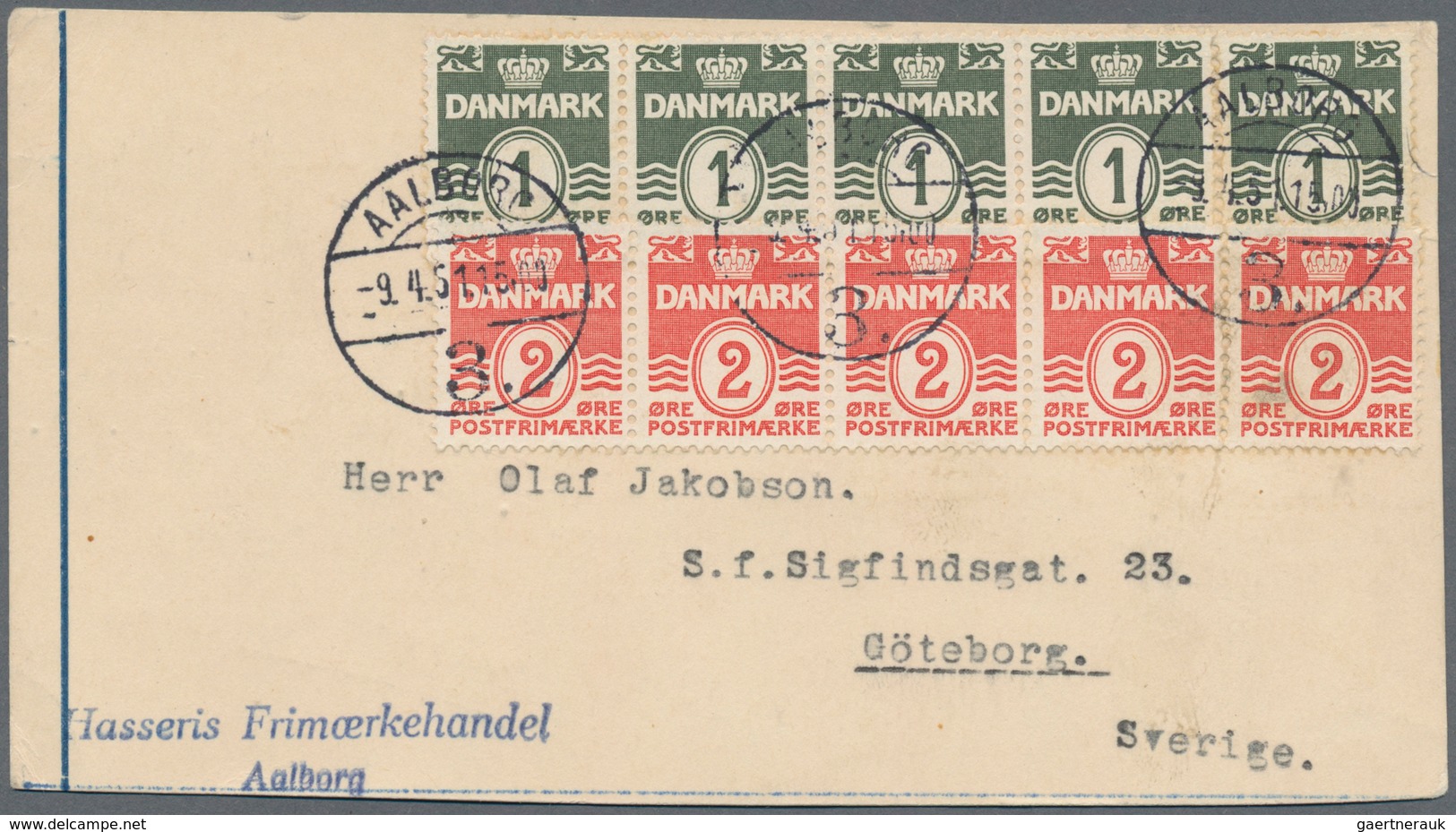 Dänemark: 1870/1995, holding of ca. 200 letters, cards and postal stationery, incl. registered mail,