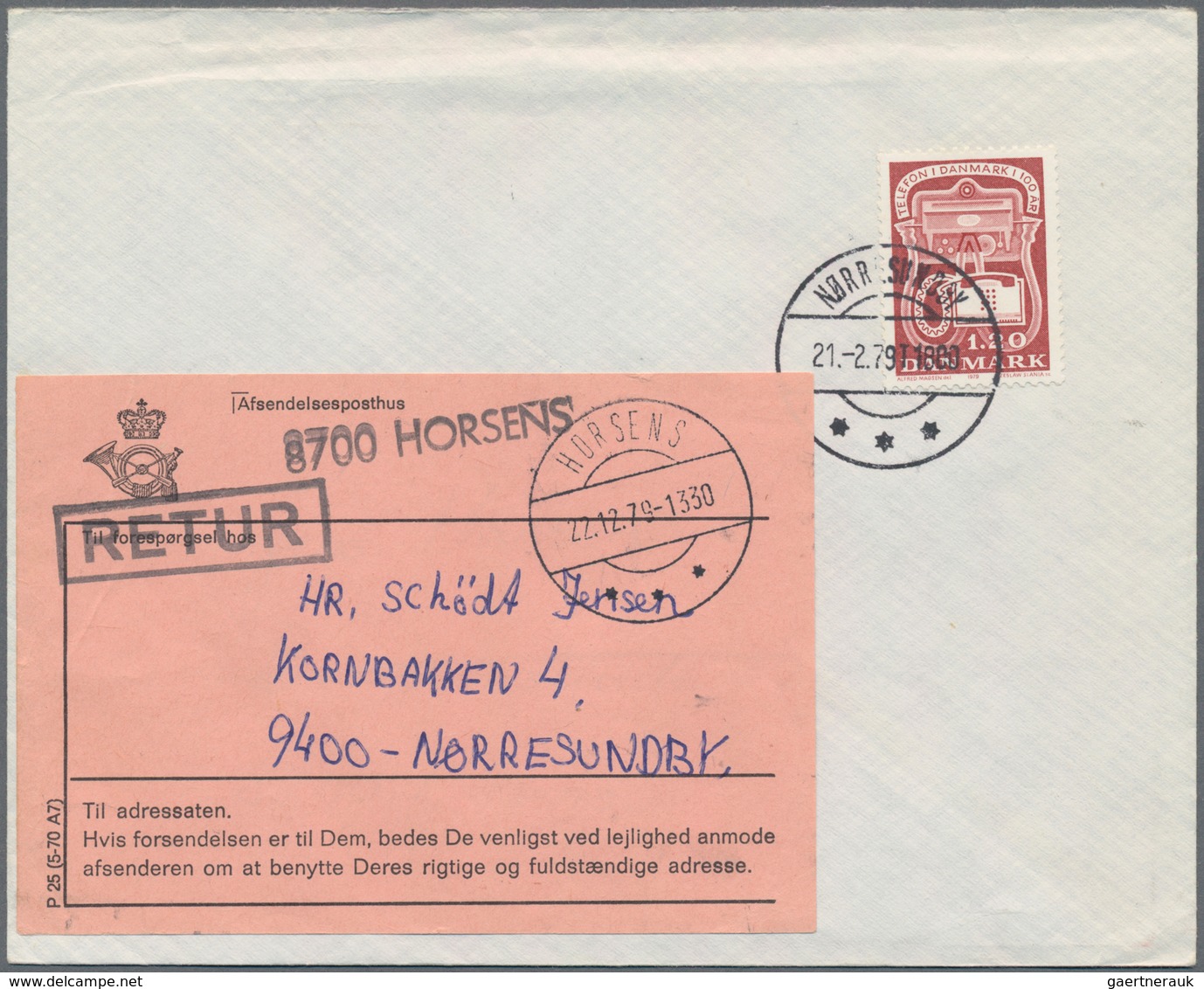 Dänemark: 1870/1995, holding of ca. 200 letters, cards and postal stationery, incl. registered mail,