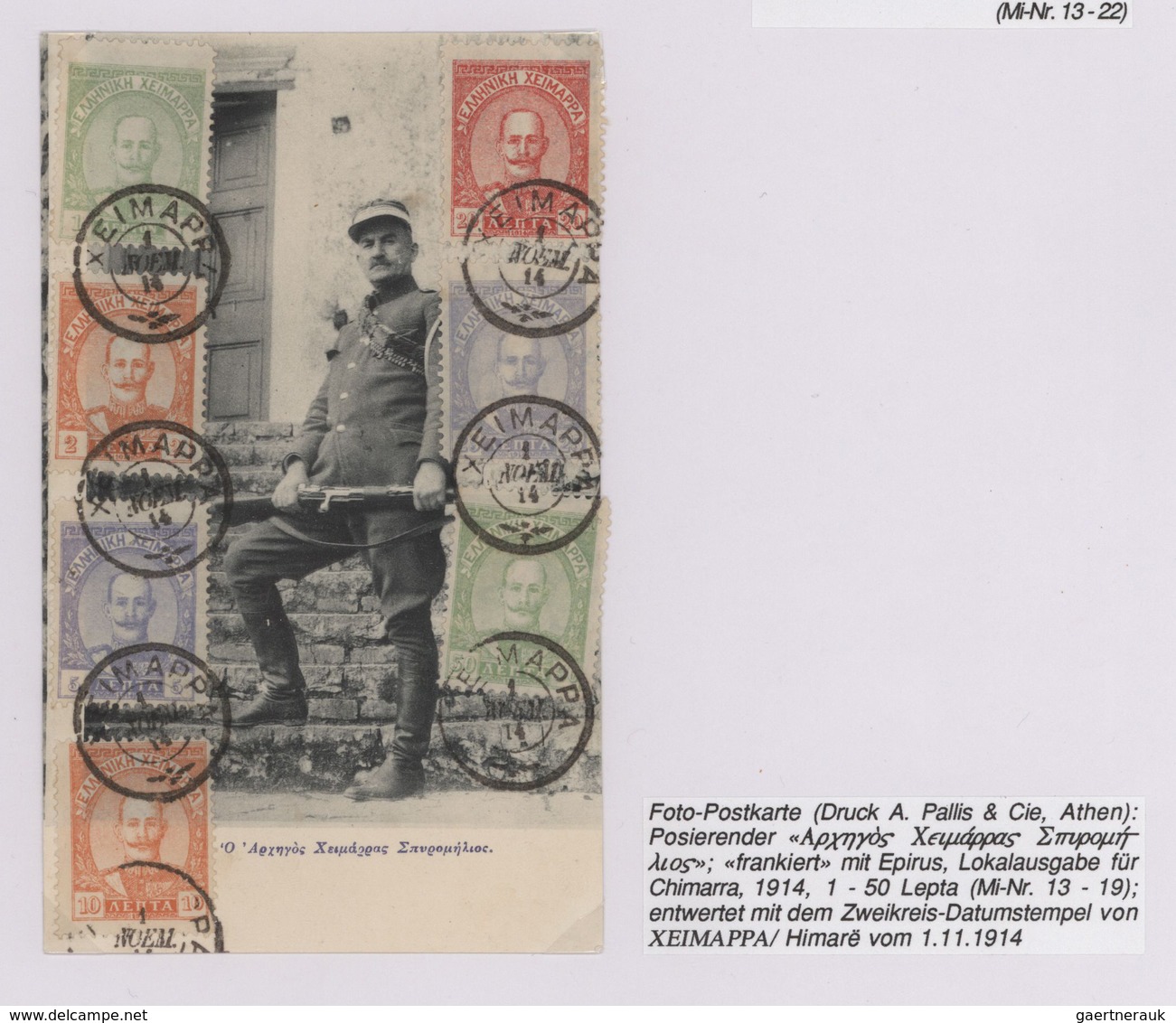 Epirus: 1914, comprehensive collection of Epirus Local Stamps, comprising the so-called 'MOSHOPOLIS"