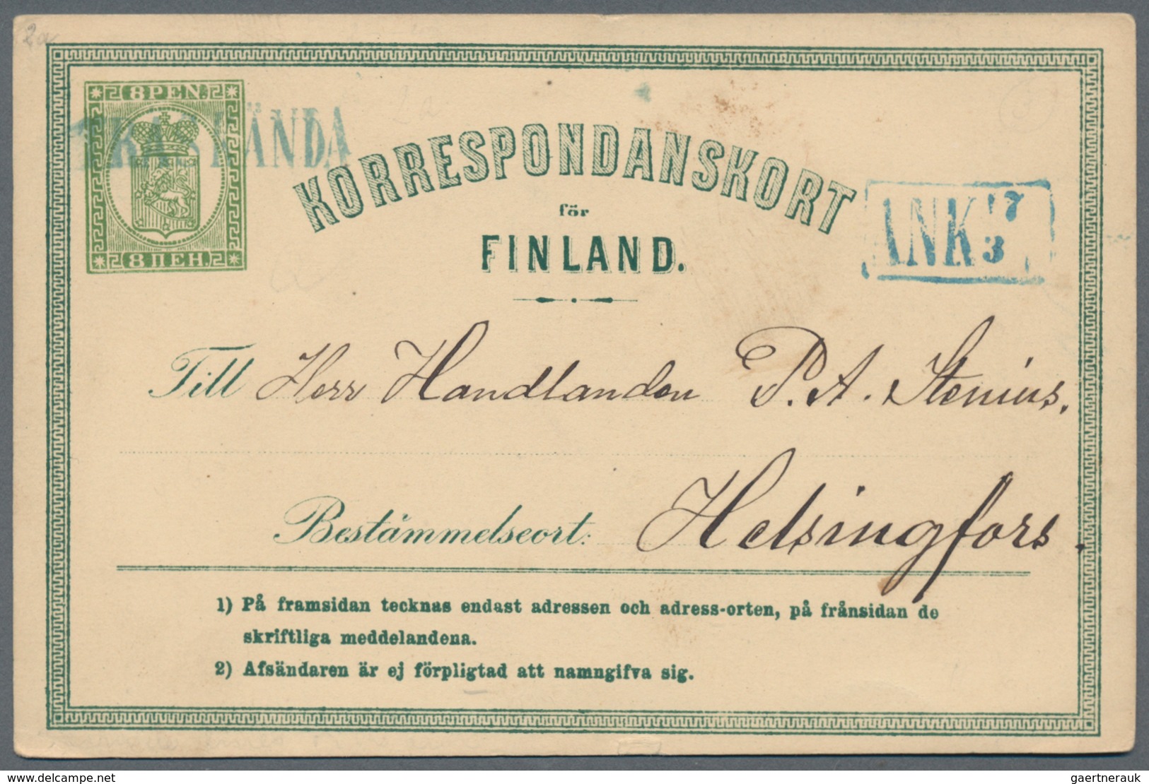 Finnland: 1870/1990, Holding Of Ca. 150 Letters, Cards And Postal Stationery, Incl. Registered Mail, - Lettres & Documents