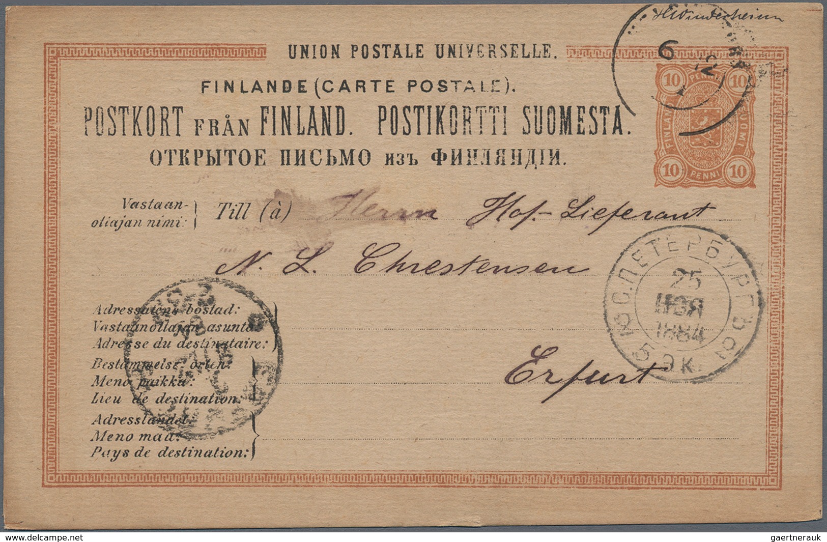 Finnland: 1884-1958, Partie Mit Rund 50 Briefen, Belegen Und Ganzsachen, Dabei Auch Nette Ansichtska - Briefe U. Dokumente