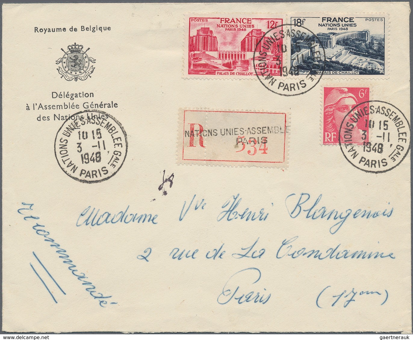 Frankreich: 1919/1988, Lot Of 20 Entires Incl. Special Features "International Cooperation", "Victor - Collections