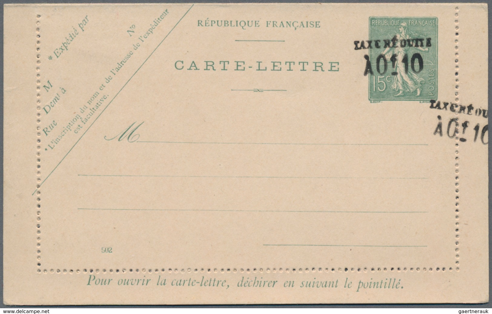 Frankreich - Ganzsachen: 1904/17 Specialiced Collection With Ca. 40 Unused And Used Postal Stationer - Autres & Non Classés