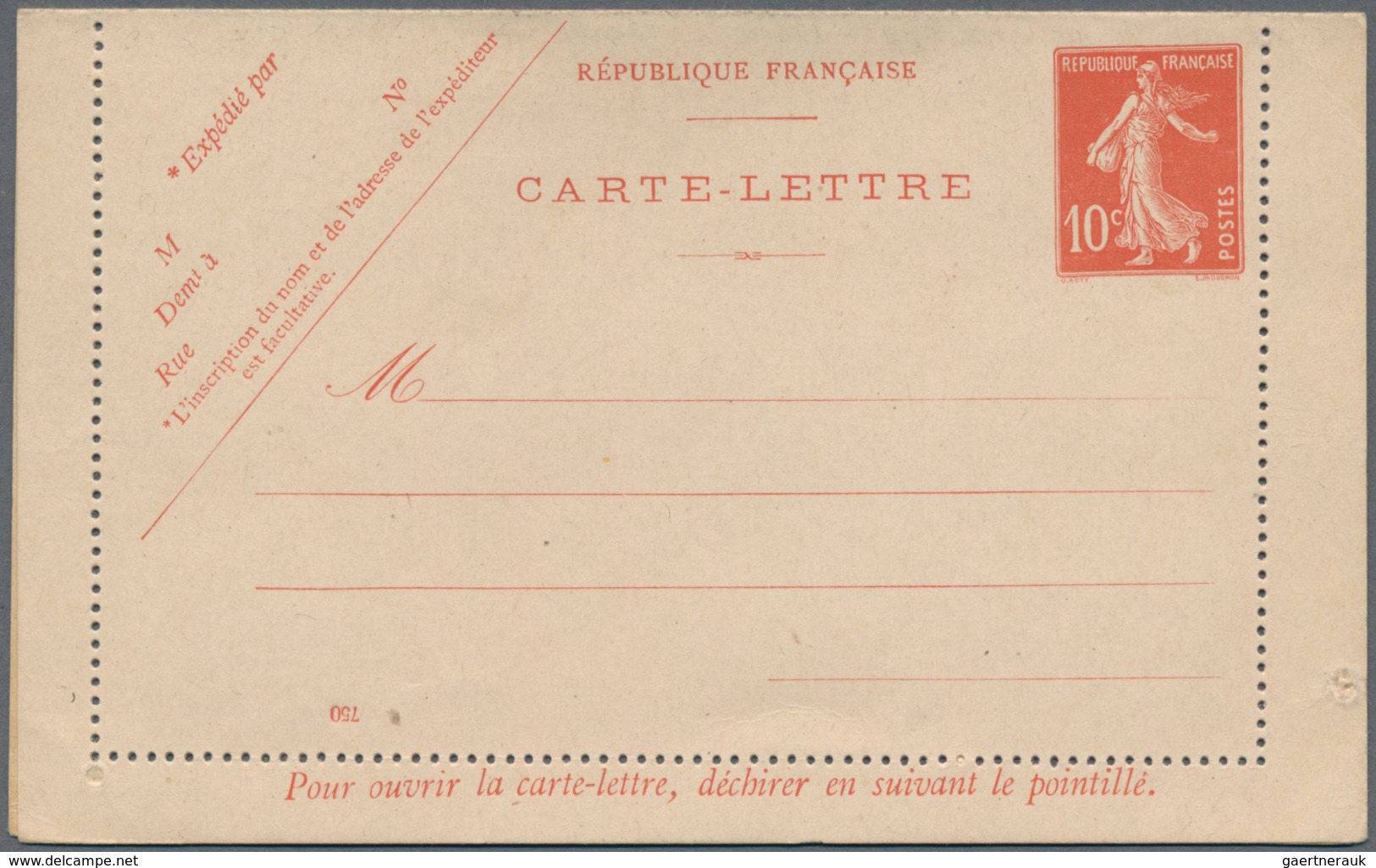 Frankreich - Ganzsachen: 1906/26 Ca. 130 Unused And Used Lettercards, All Type Semeuse Camée, All Wi - Otros & Sin Clasificación