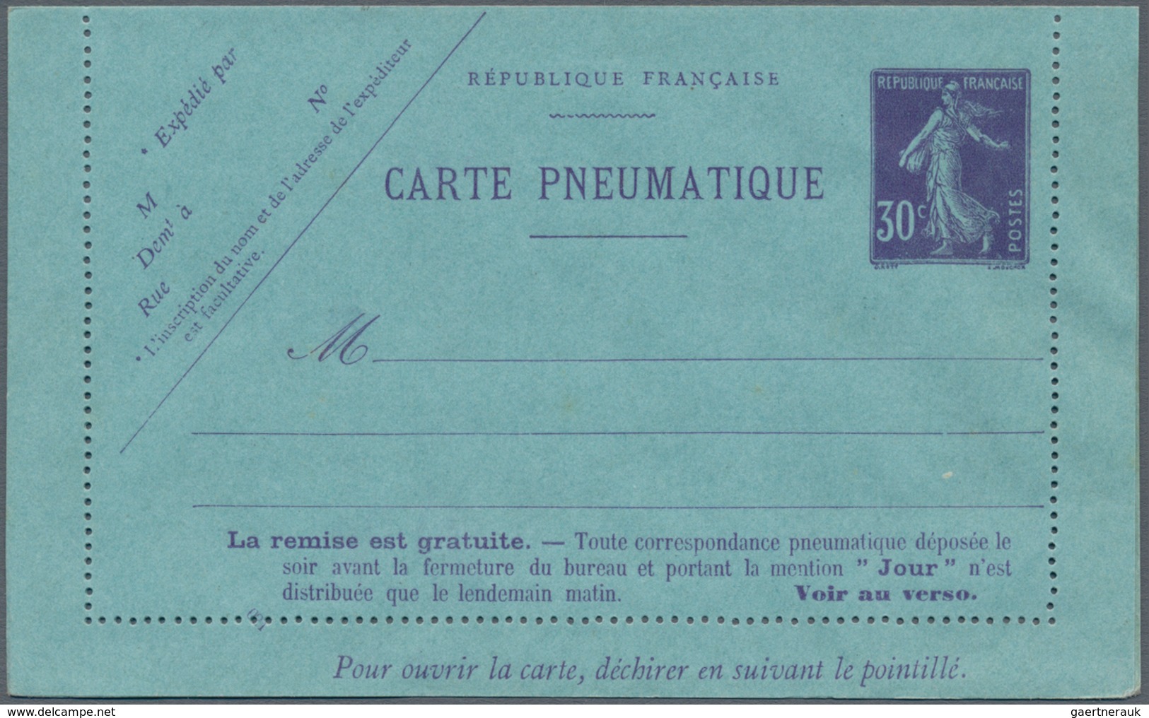 Frankreich - Ganzsachen: 1907/11 12 Unused And Used Lettercards Of The Parisian Tubemail, All Type S - Autres & Non Classés