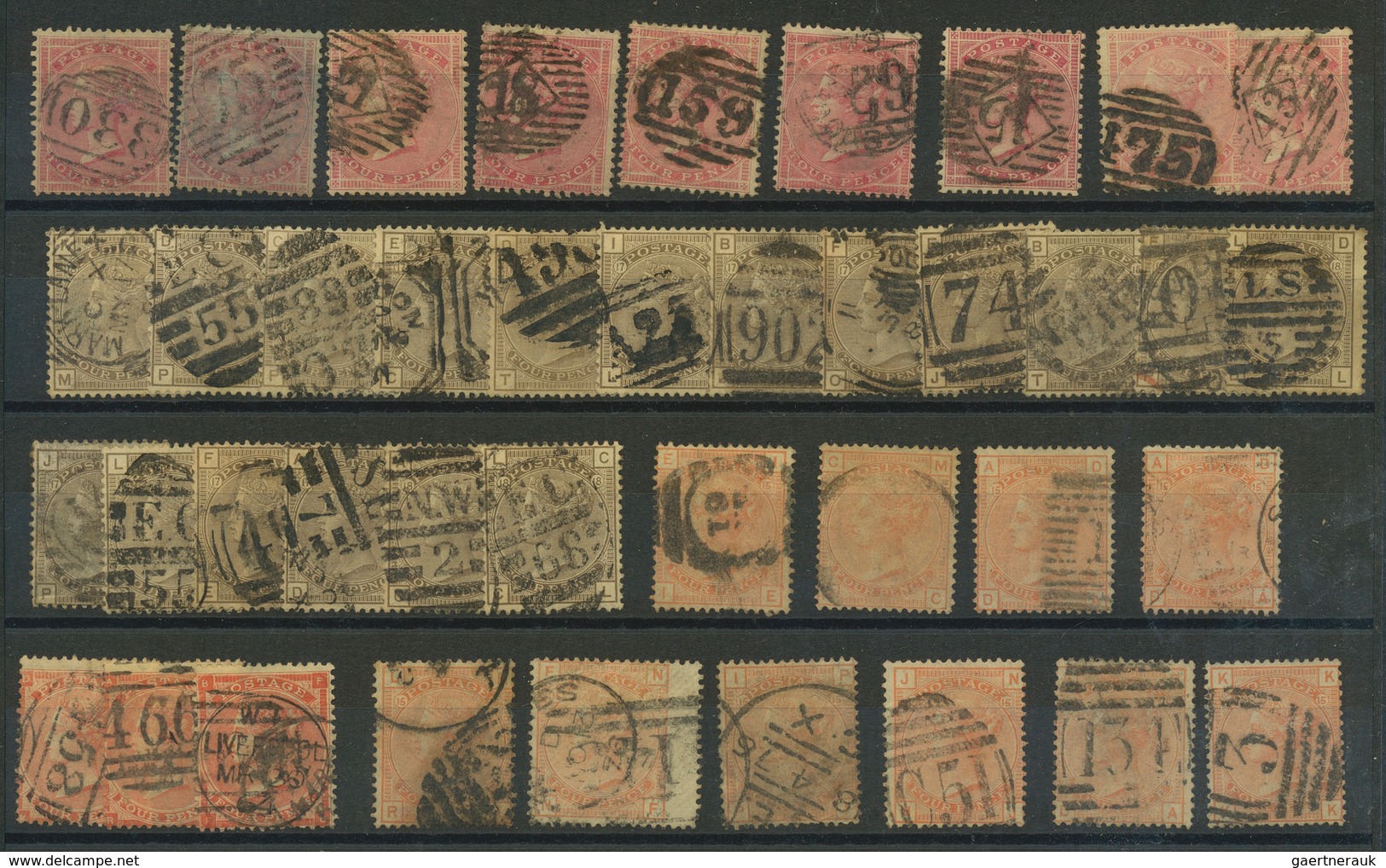 Großbritannien: 1841/1920 (ca.), Used And Mint Accumulation On Stockcards With Plenty Of Material, B - Autres & Non Classés