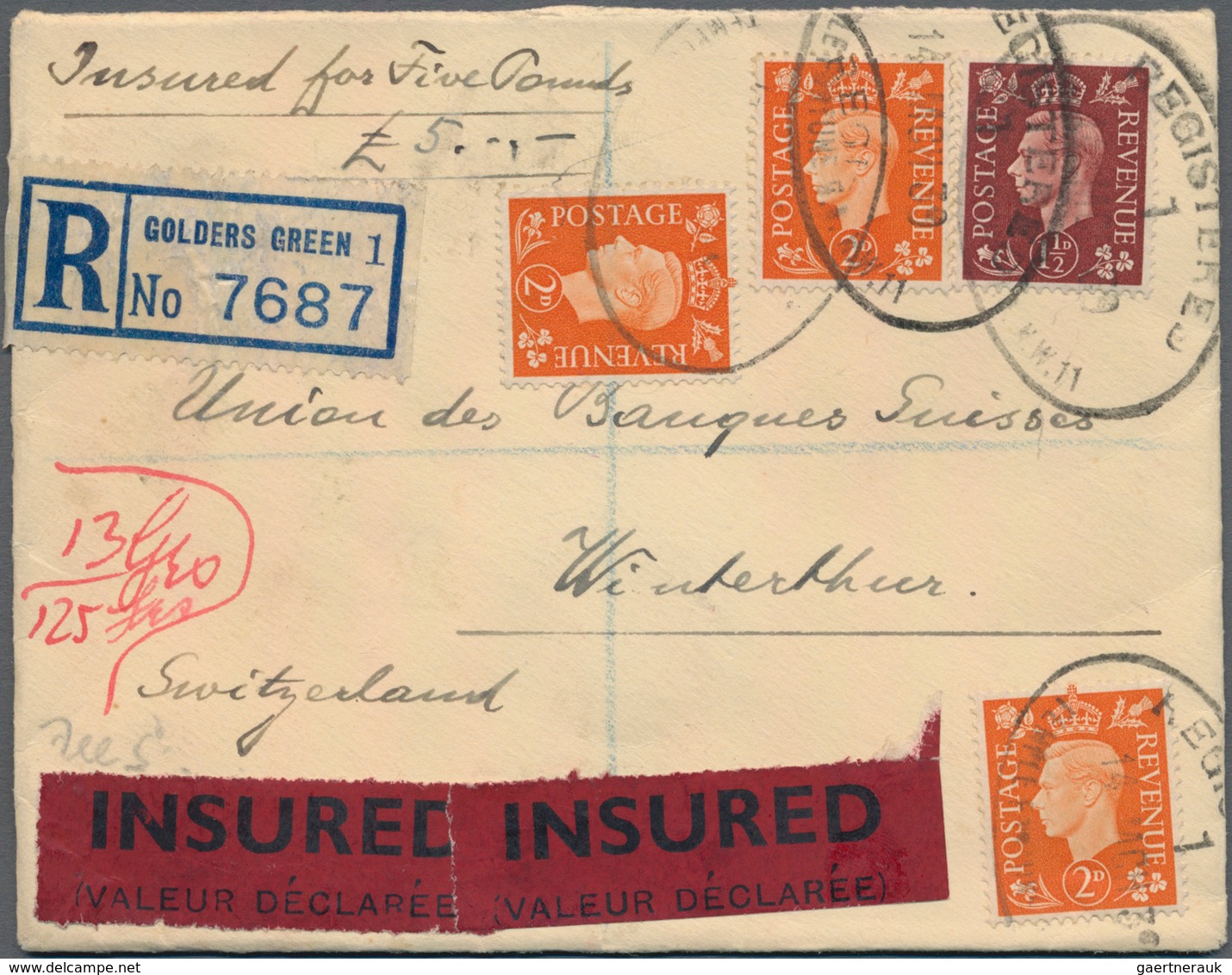 Großbritannien: 1860/1962 Holding Of Ca. 210 Letters, Cards, Picture Postcards, An Airgraph And Used - Autres & Non Classés