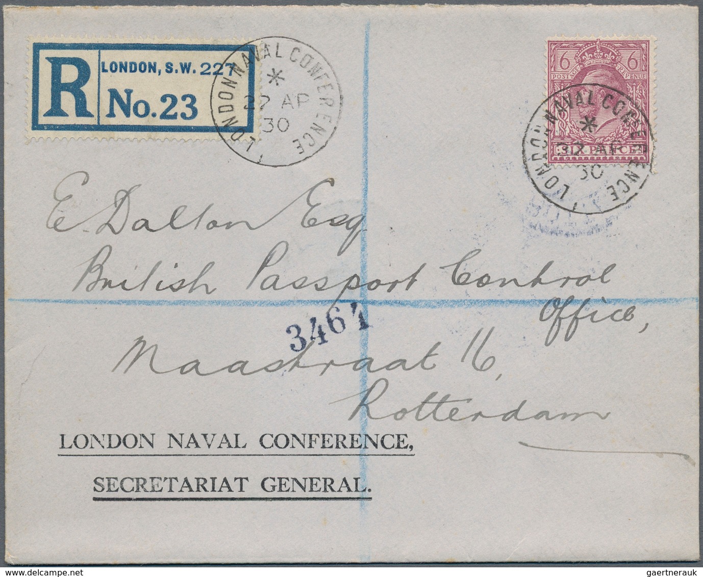 Großbritannien - Stempel: 1862/1930, Two Entires: Stampless Cover With Duplex Mark "INTERNATIONAL EX - Postmark Collection