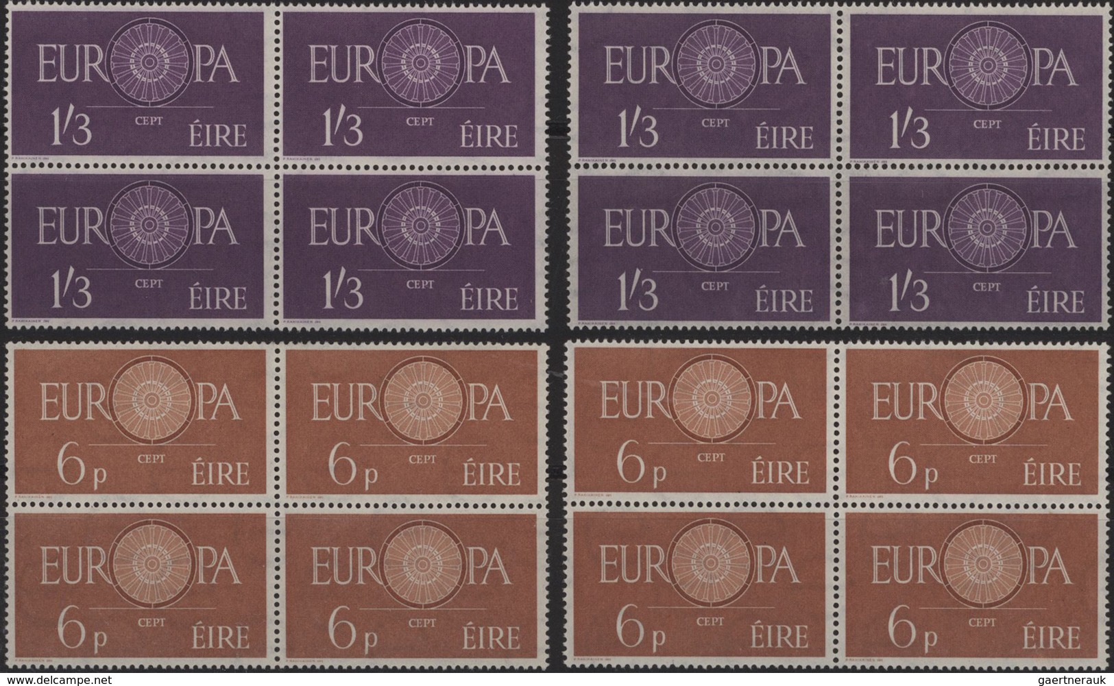 Irland: 1960, Europa, 500 Copies Of This Set, Including Units, Mint Never Hinged. Mi.Nr. 146/147, Mi - Neufs