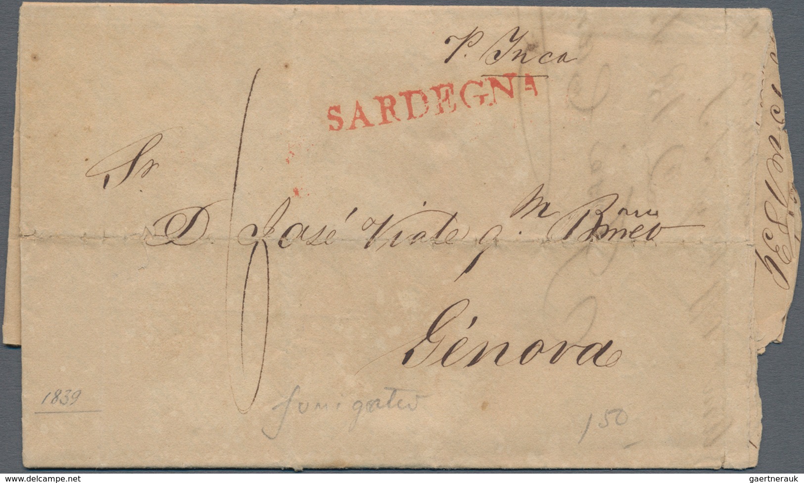 Italien - Vorphilatelie: 1815 - 1853, 12 Interesting Vorphila Letters, Among Other Things Department - ...-1850 Préphilatélie