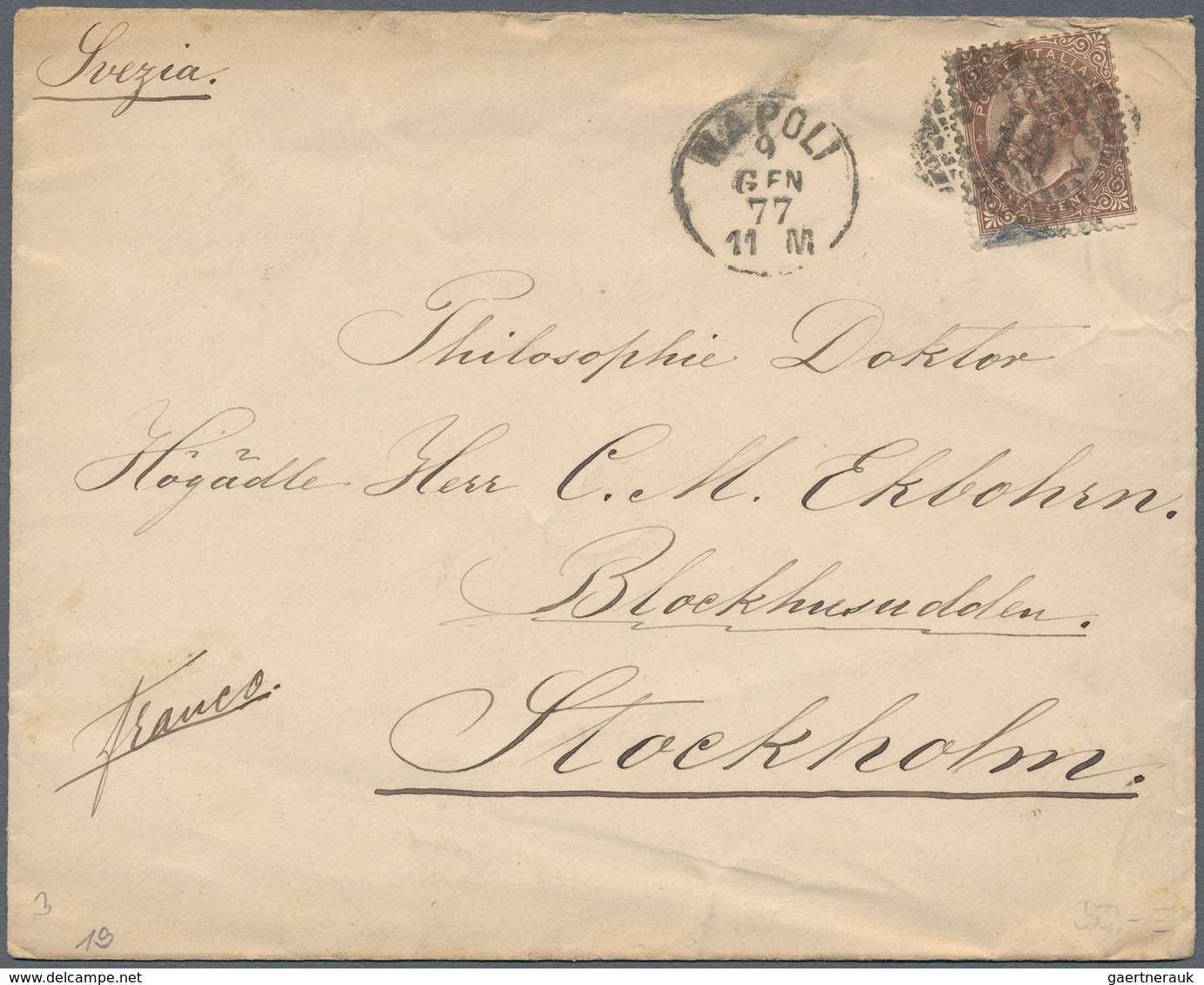 Italien: 1821 - 1971 (ca.), accumulation of 75 covers, besides, among other things, ship's mail Aron