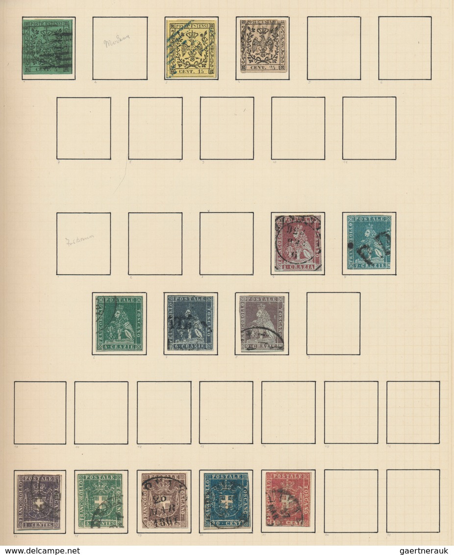 Italien: 1852/1938, Used And Mint Collection In A Binder, From A Good Selection Of States With Some - Collections