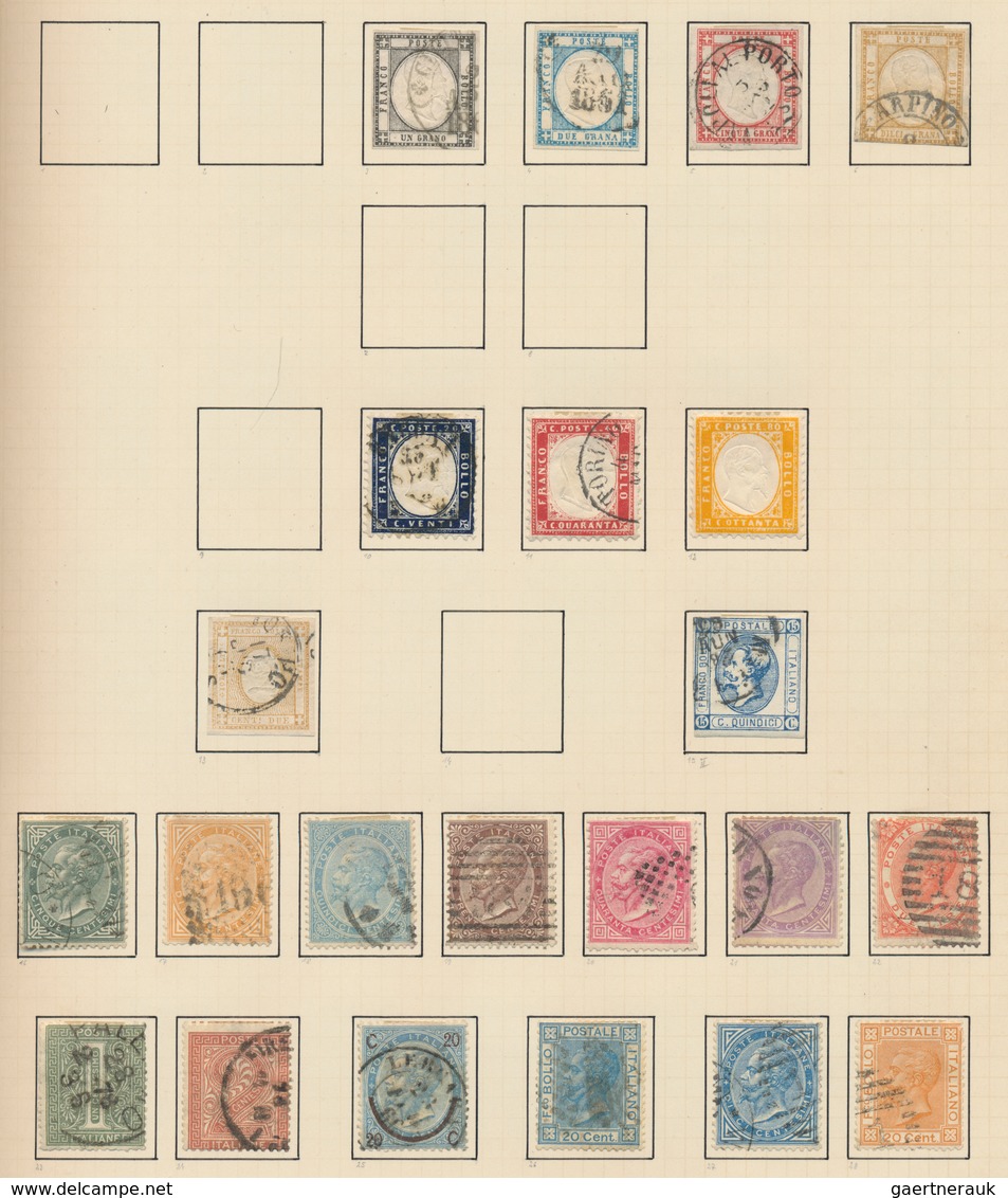 Italien: 1852/1938, Used And Mint Collection In A Binder, From A Good Selection Of States With Some - Collections