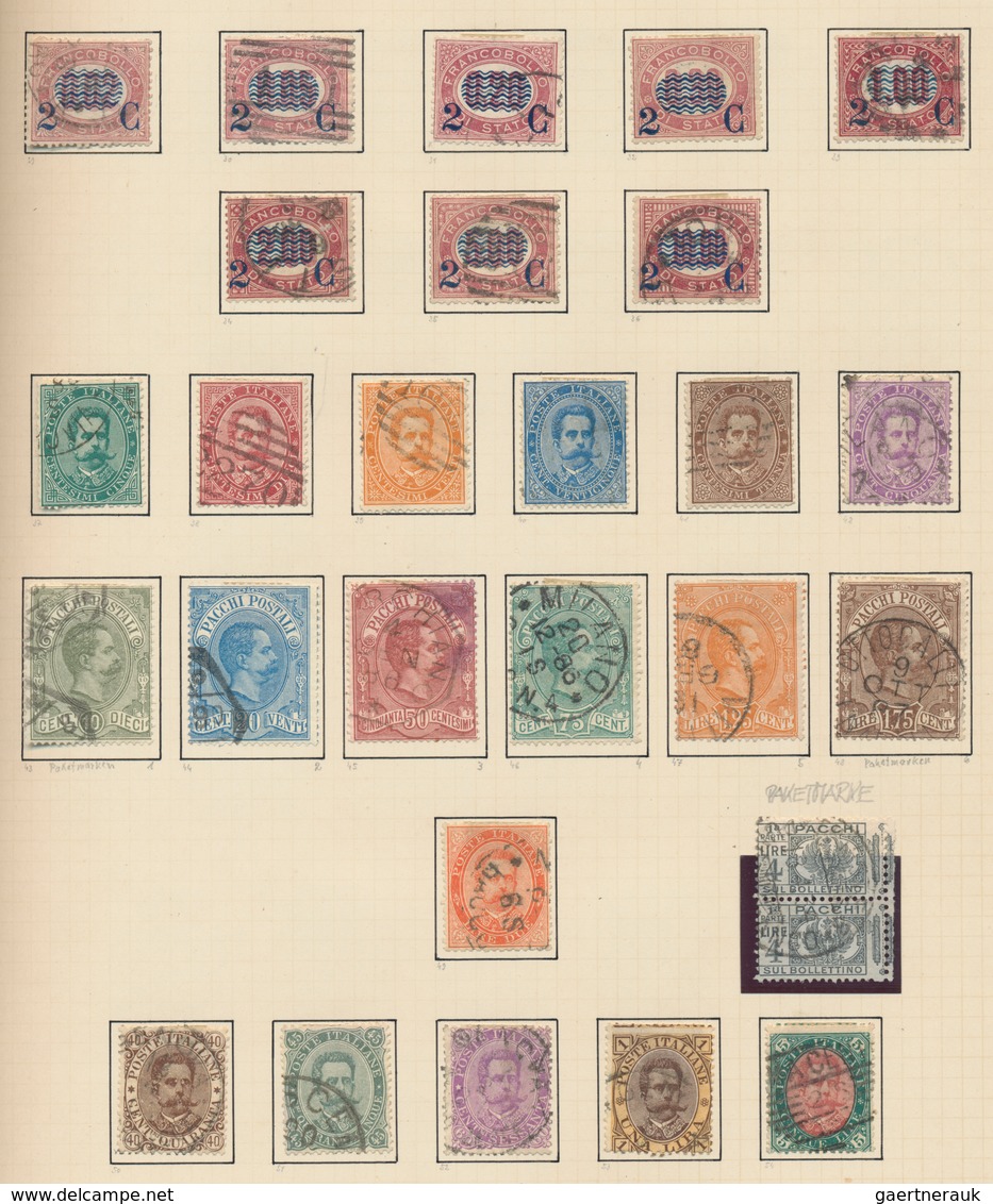 Italien: 1852/1938, Used And Mint Collection In A Binder, From A Good Selection Of States With Some - Collections