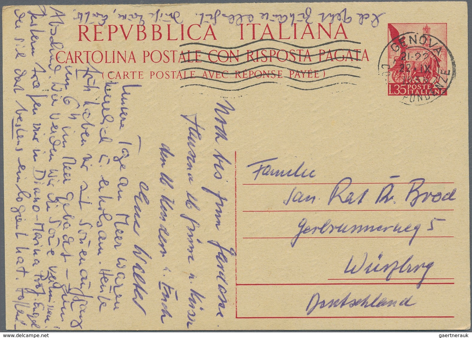 Italien: 1860-1970, Spannender Bestand Mit Rund 350 Briefen, Ganzsachen, Belegen, Ansichtskarten Und - Collections