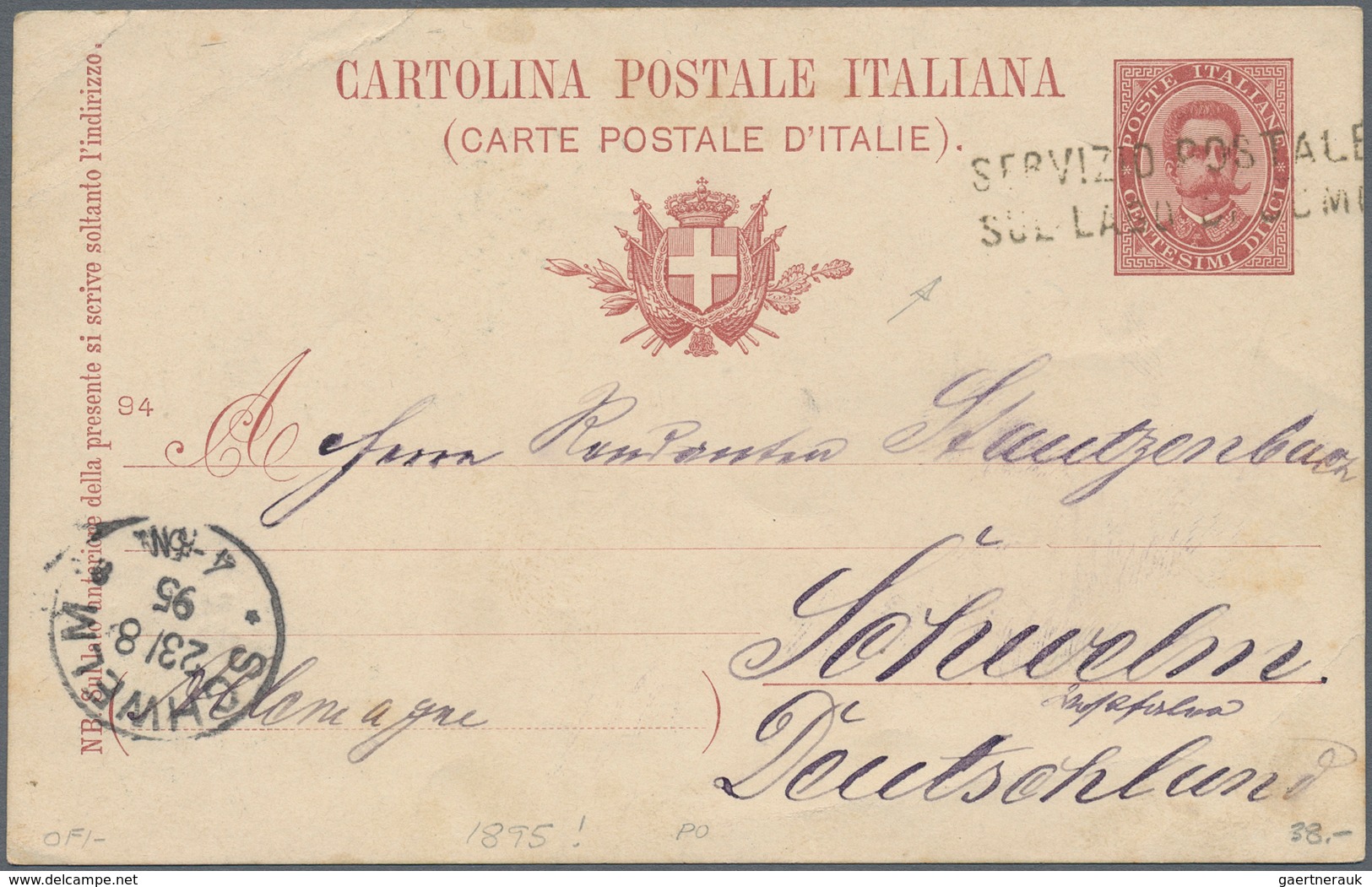 Italien: 1860-1970, Spannender Bestand Mit Rund 350 Briefen, Ganzsachen, Belegen, Ansichtskarten Und - Collections