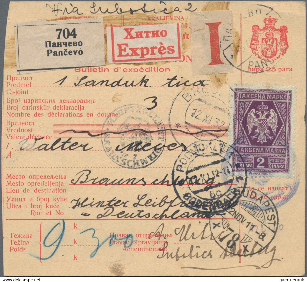 Jugoslawien: 1920/92 Small Holding Of About 130 Covers, Service Letters, Cards, Parcel Cards, Pictur - Covers & Documents