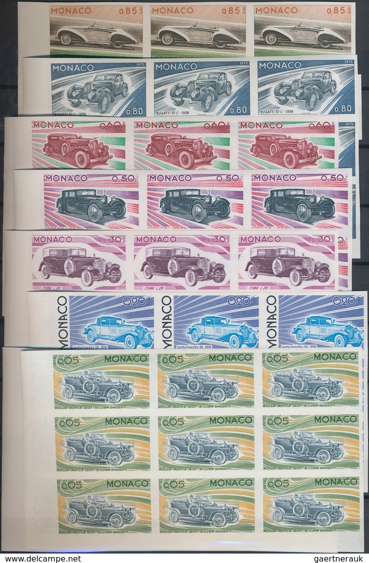 Monaco: 1943/1994, special collection of IMPERFORATED issues sorted in four albums all in units or s