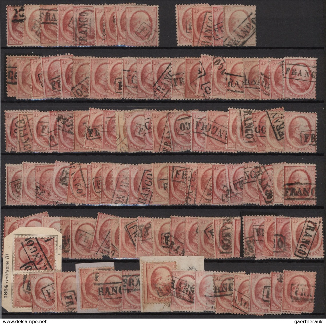 Niederlande: 1864/1890 Ca., PLATE FLAWS And VARIETIES, Extensive Accumulation With Hundreds Of Stamp - Lettres & Documents