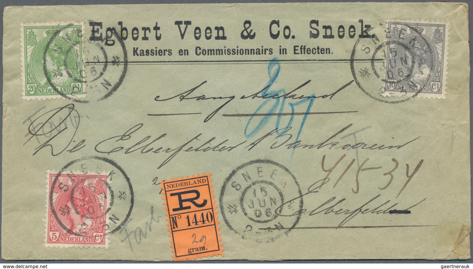 Niederlande: 1877/98, Small Holding Of Ca. 120 Letters, Service Letters, Parcel Cards, Picture-postc - Lettres & Documents