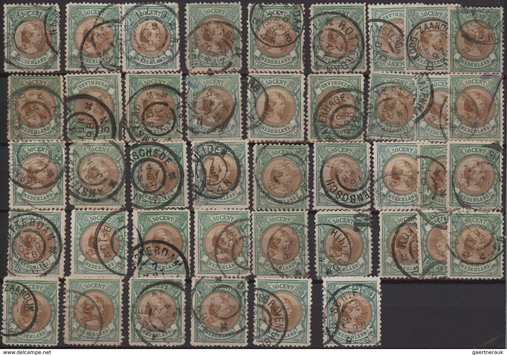 Niederlande: 1891/1908 Ca., PLATE FLAWS And VARIETIES, Extensive Accumulation With Hundreds Of Stamp - Storia Postale