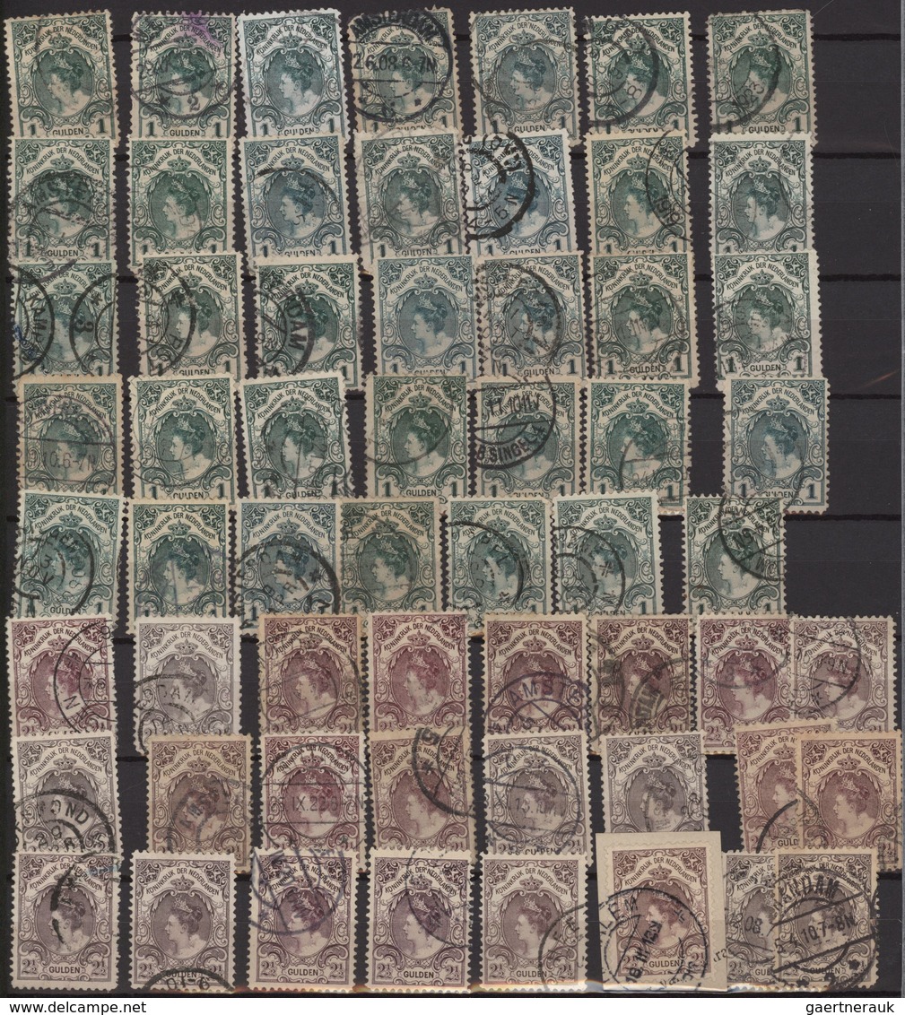Niederlande: 1891/1908 Ca., PLATE FLAWS And VARIETIES, Extensive Accumulation With Hundreds Of Stamp - Lettres & Documents