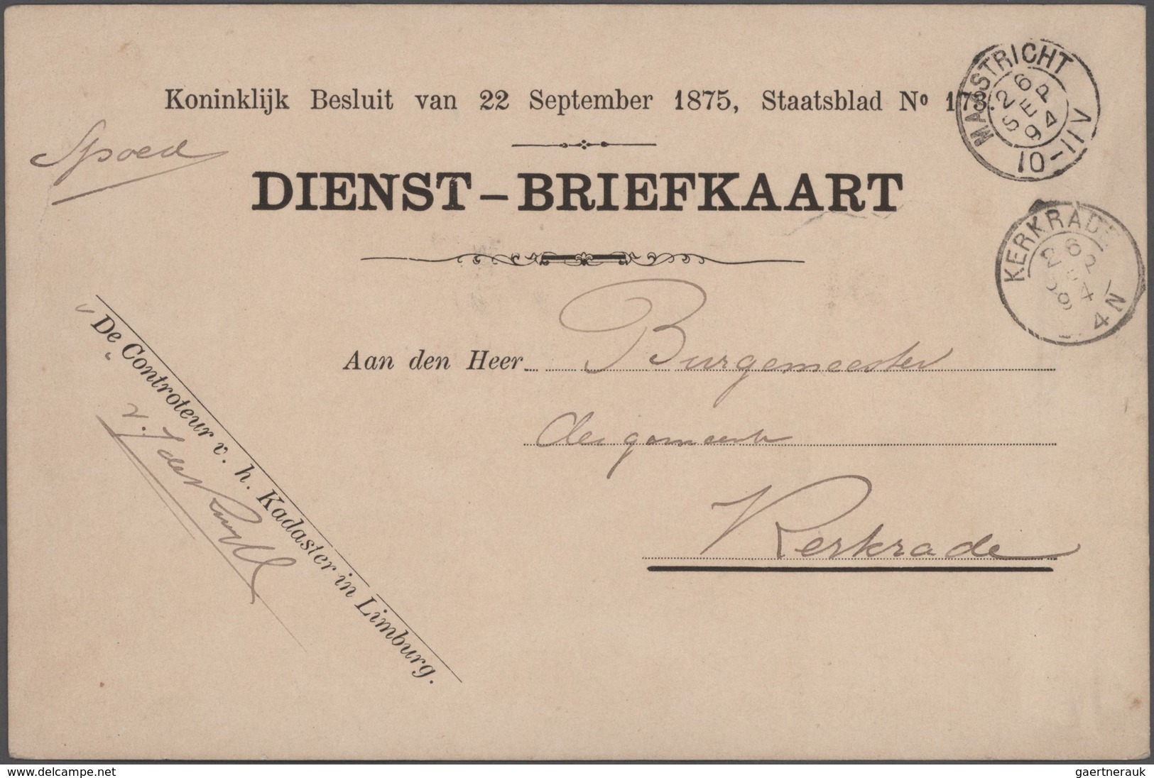 Niederlande - Ganzsachen: 1876/1926 specialized collection of about 550 unused and used postal stati