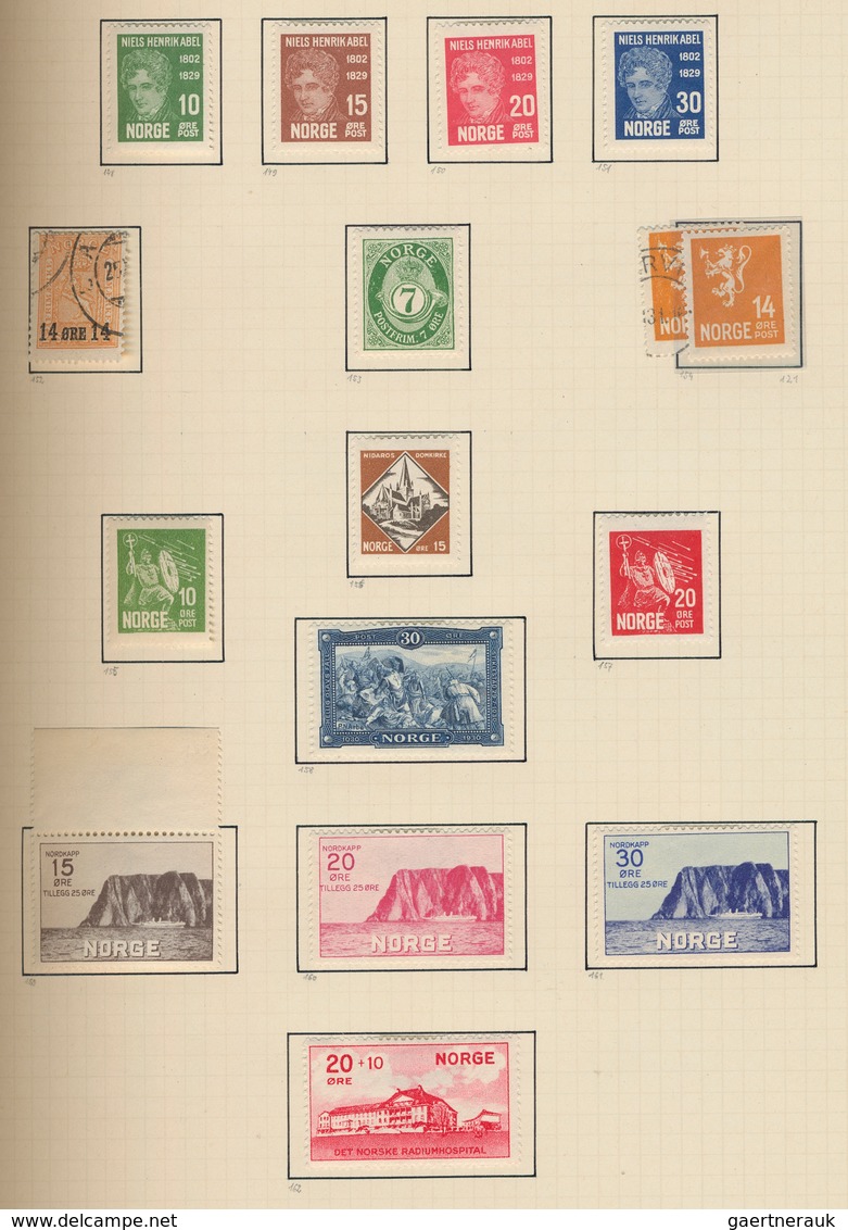 Norwegen: 1855/2000, Used And Mint Collection/accumulation In Three Albums, From A Nice Section Clas - Gebraucht