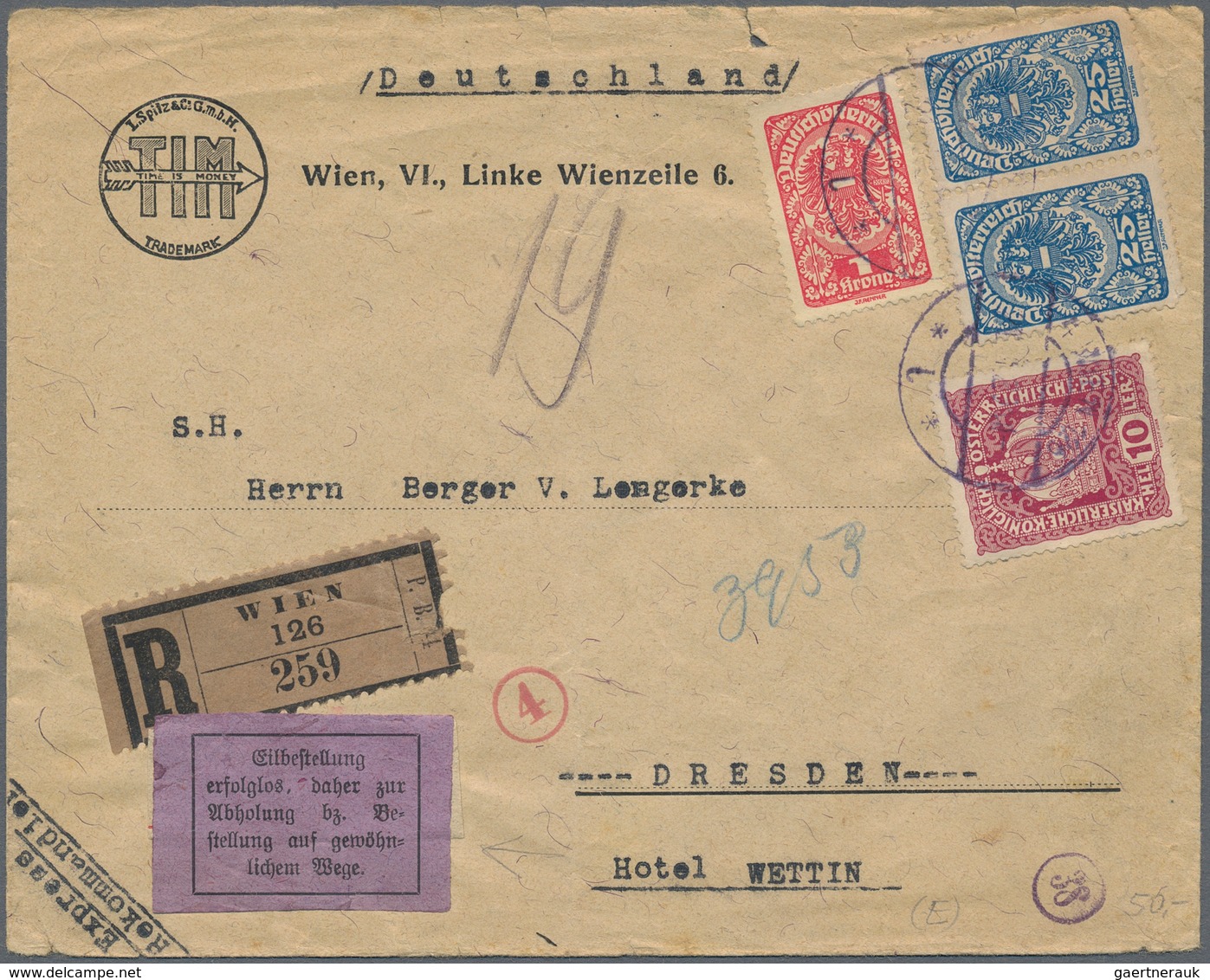 Österreich: 1866 - 1946 (ca.), Posten von ca. 200 Belegen, dabei Einschreiben, gute Stempel, wie z.