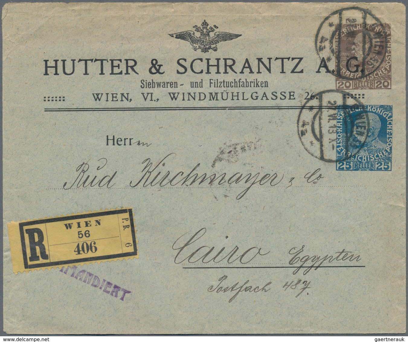 Österreich: 1867/2000 Bestand von ca. 740 Briefen, Dienstbriefen, Karten (teilweise mit Werbung), An