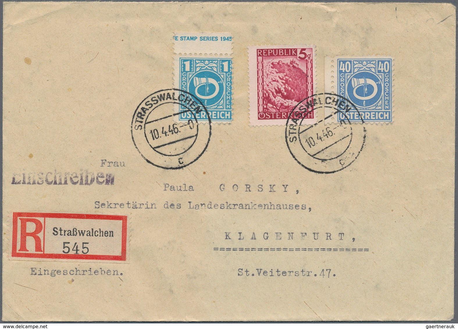 Österreich: 1945 - 1952 (ca.), Posten Von über 90 Belegen, Beginnend Mit Überroller 12 Pf Hitler Mit - Sammlungen