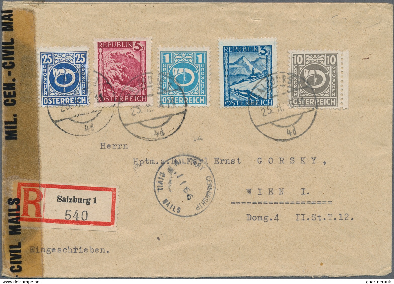 Österreich: 1945 - 1952 (ca.), Posten Von über 90 Belegen, Beginnend Mit Überroller 12 Pf Hitler Mit - Collections