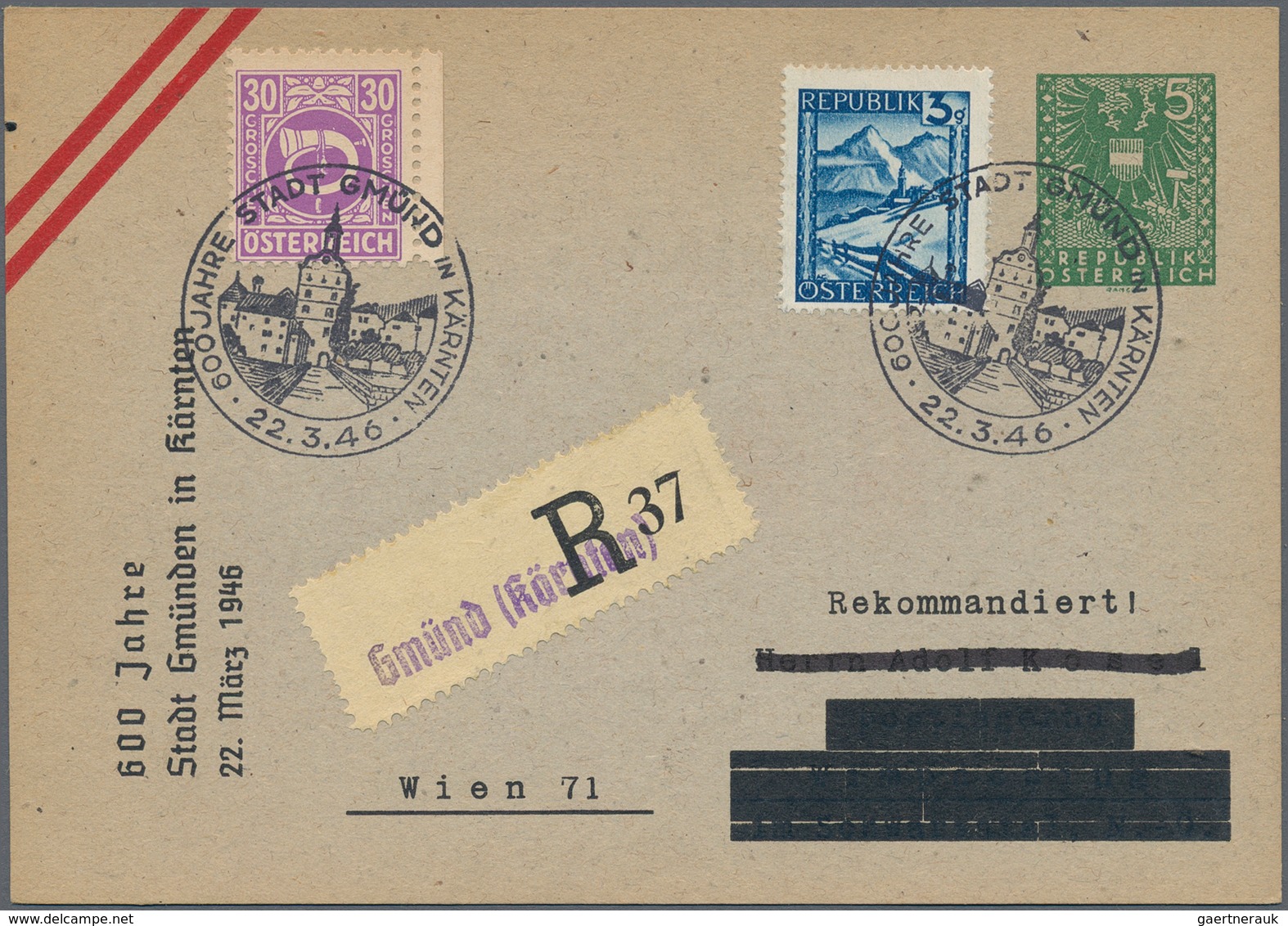 Österreich: 1945 - 1952 (ca.), Posten Von über 90 Belegen, Beginnend Mit Überroller 12 Pf Hitler Mit - Collections