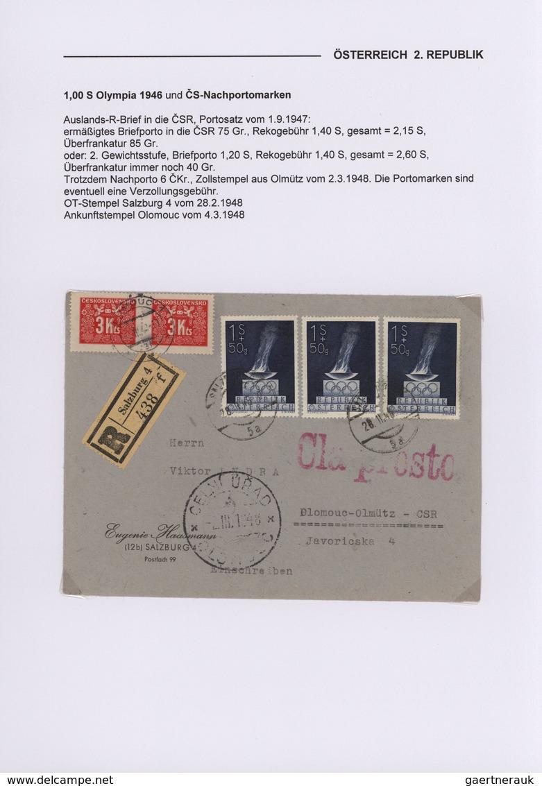 Österreich: 1948, Interessante Spezialsammlung Der Ausgaben Olympia, Ziehrer, Amerling Und Wiederauf - Collections