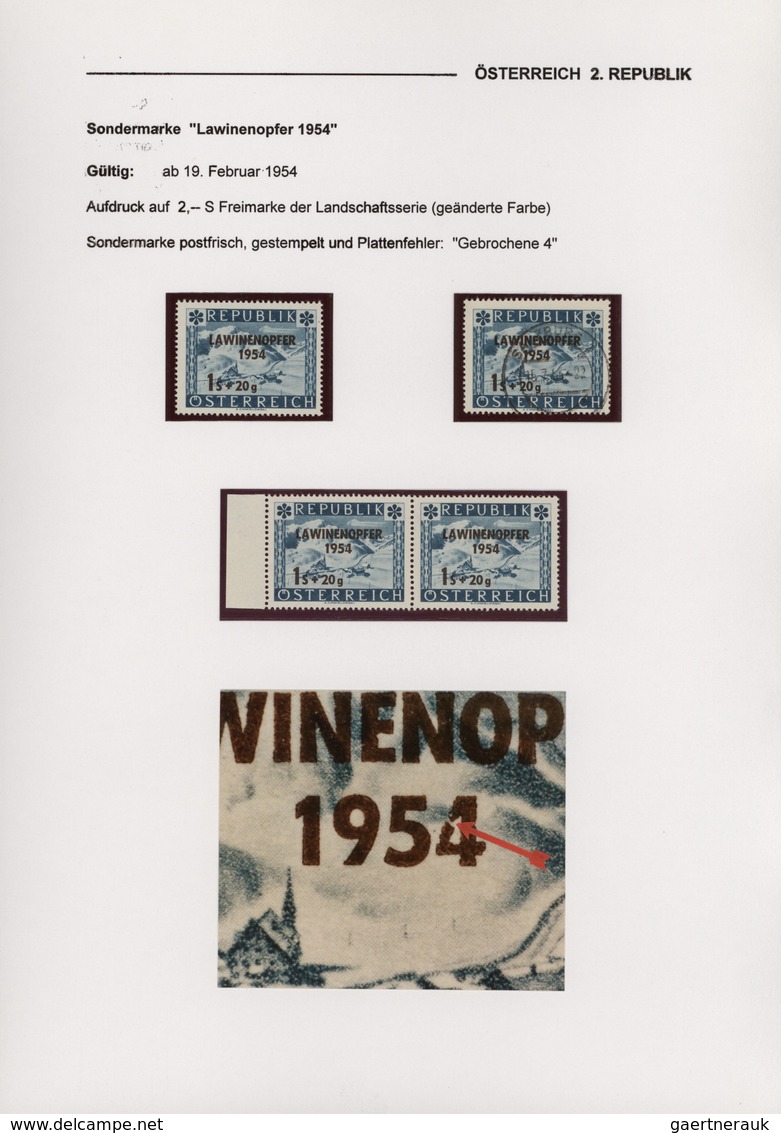 Österreich: 1953/1955, Spezialsammlung Der Sondermarken Von MiNr.961-1017 Mit Ca.120 Belegen Und übe - Sammlungen