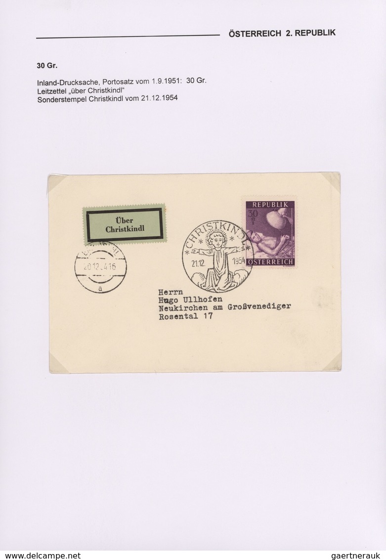 Österreich: 1953/1955, Spezialsammlung Der Sondermarken Von MiNr.961-1017 Mit Ca.120 Belegen Und übe - Sammlungen