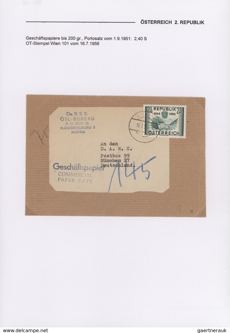 Österreich: 1953/1955, Spezialsammlung Der Sondermarken Von MiNr.961-1017 Mit Ca.120 Belegen Und übe - Collections